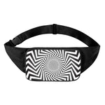 Angular Swirl Motion Illusion Print Waist Bag