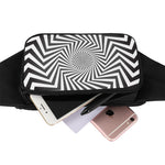 Angular Swirl Motion Illusion Print Waist Bag