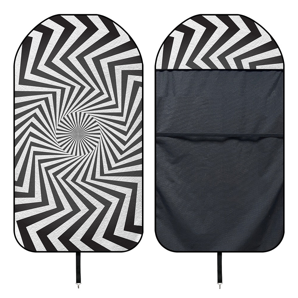 Angular Swirl Motion Illusion Print Waterproof Car Seat Cover