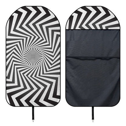 Angular Swirl Motion Illusion Print Waterproof Car Seat Cover