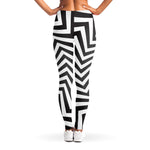Angular Swirl Motion Illusion Print Women's Leggings