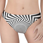 Angular Swirl Motion Illusion Print Women's Thong