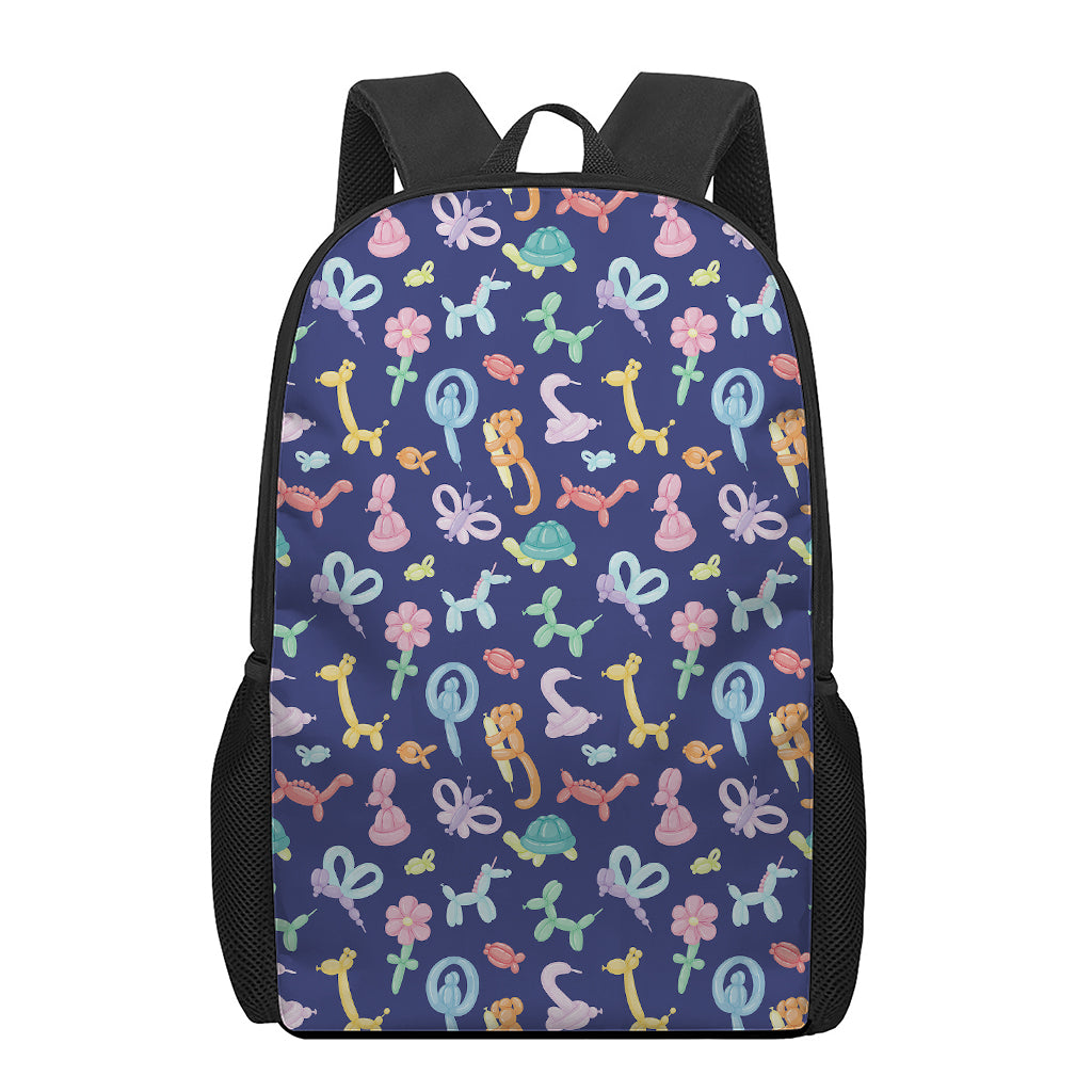 Animal Balloon Pattern Print 17 Inch Backpack