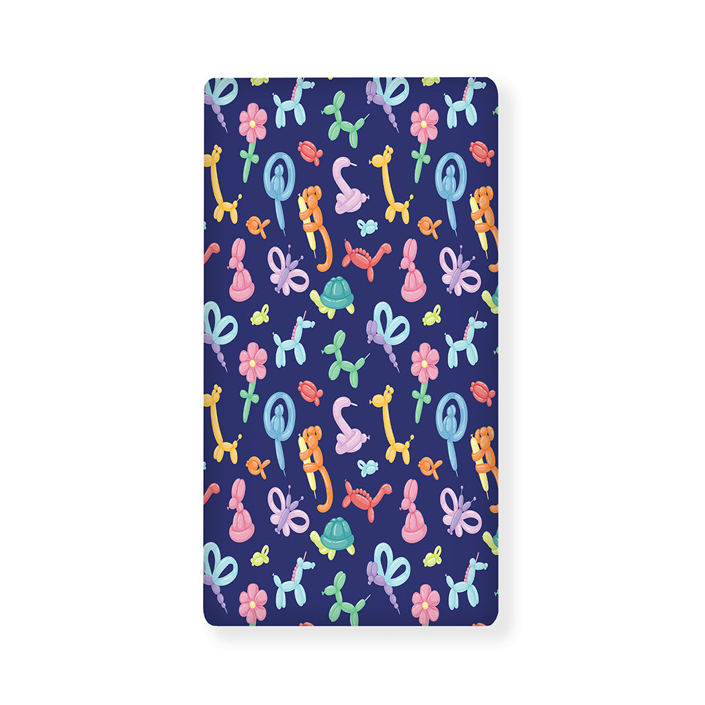 Animal Balloon Pattern Print Baby Crib Sheet