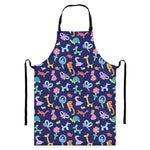 Animal Balloon Pattern Print Bib Apron With Pocket