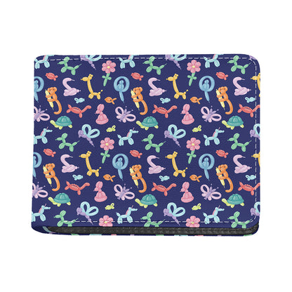 Animal Balloon Pattern Print Bifold Wallet