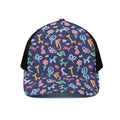 Animal Balloon Pattern Print Black Mesh Trucker Hat