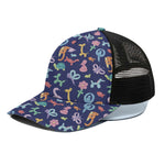 Animal Balloon Pattern Print Black Mesh Trucker Cap