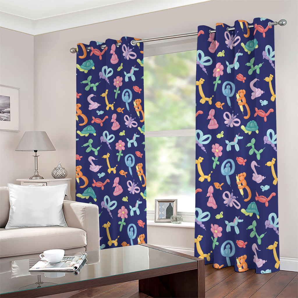 Animal Balloon Pattern Print Blackout Grommet Curtains
