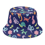 Animal Balloon Pattern Print Bucket Hat
