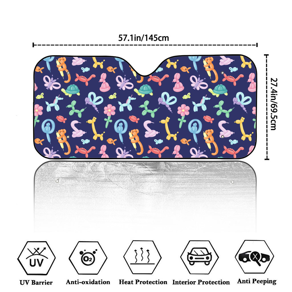 Animal Balloon Pattern Print Car Windshield Sun Shade