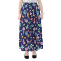 Animal Balloon Pattern Print Chiffon Maxi Skirt