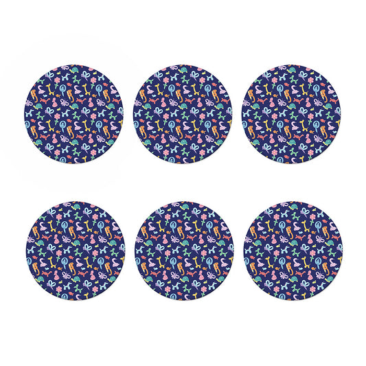 Animal Balloon Pattern Print Coaster Set