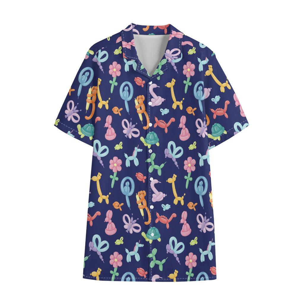 Animal Balloon Pattern Print Cotton Hawaiian Shirt