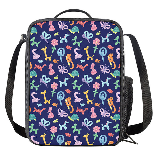 Animal Balloon Pattern Print Crossbody Lunch Bag