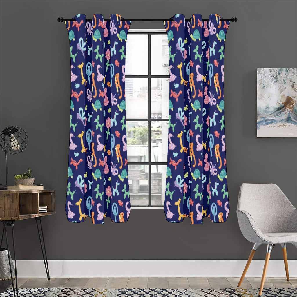 Animal Balloon Pattern Print Curtain