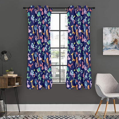Animal Balloon Pattern Print Curtain