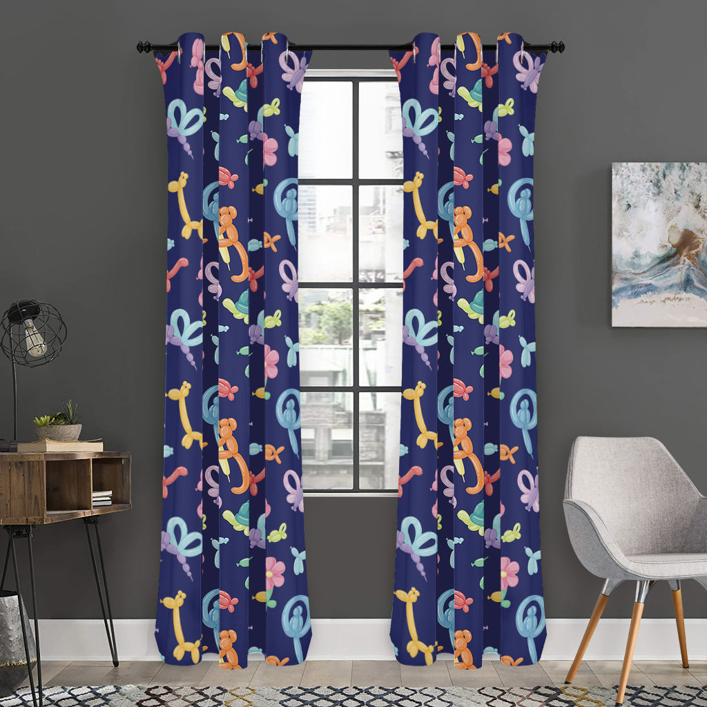 Animal Balloon Pattern Print Curtain