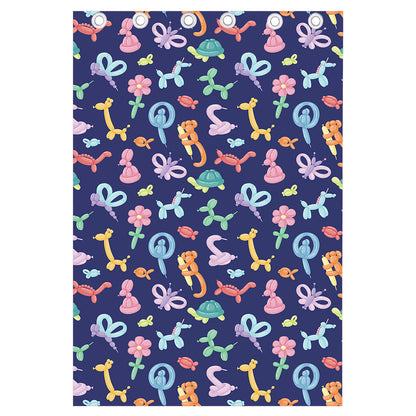 Animal Balloon Pattern Print Curtain