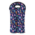 Animal Balloon Pattern Print Double Neoprene Wine Tote