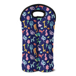 Animal Balloon Pattern Print Double Neoprene Wine Tote