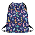 Animal Balloon Pattern Print Drawstring Backpack