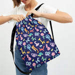 Animal Balloon Pattern Print Drawstring Backpack