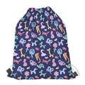 Animal Balloon Pattern Print Drawstring Bag