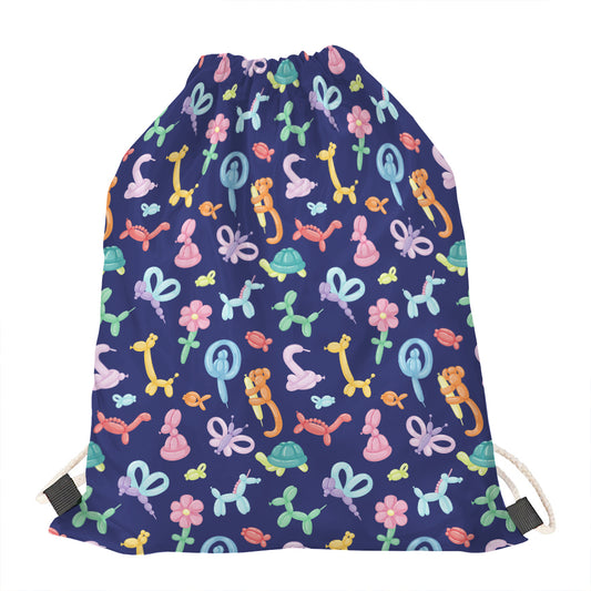 Animal Balloon Pattern Print Drawstring Bag