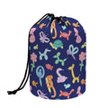 Animal Balloon Pattern Print Drawstring Makeup Bag