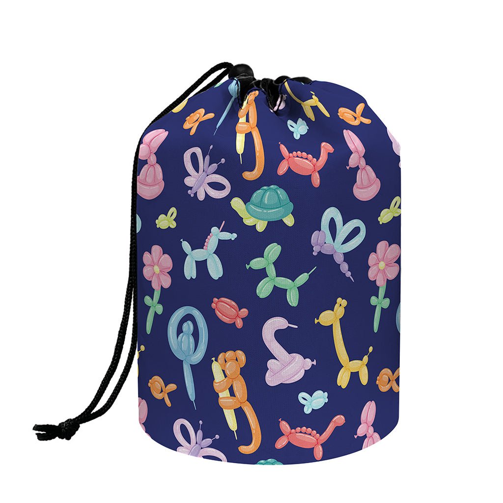 Animal Balloon Pattern Print Drawstring Makeup Bag