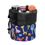 Animal Balloon Pattern Print Drawstring Makeup Bag