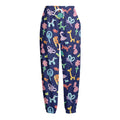 Animal Balloon Pattern Print Fleece Lined Knit Pants