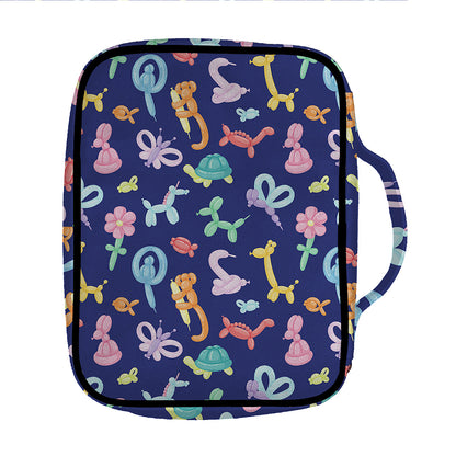 Animal Balloon Pattern Print Front Pocket Bible Bag