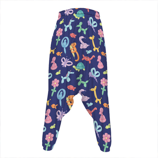 Animal Balloon Pattern Print Hammer Pants