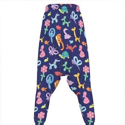 Animal Balloon Pattern Print Hammer Pants