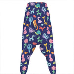 Animal Balloon Pattern Print Hammer Pants