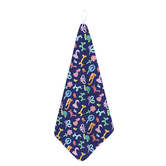 Animal Balloon Pattern Print Hand Towel