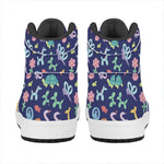 Animal Balloon Pattern Print High Top Leather Sneakers