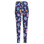 Animal Balloon Pattern Print High-Waisted Pocket Leggings