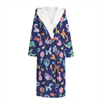 Animal Balloon Pattern Print Hooded Bathrobe