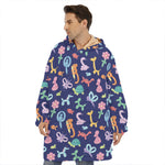 Animal Balloon Pattern Print Hoodie Blanket