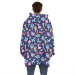 Animal Balloon Pattern Print Hoodie Blanket