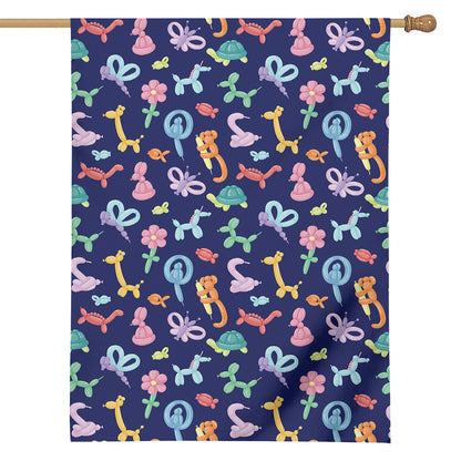 Animal Balloon Pattern Print House Flag