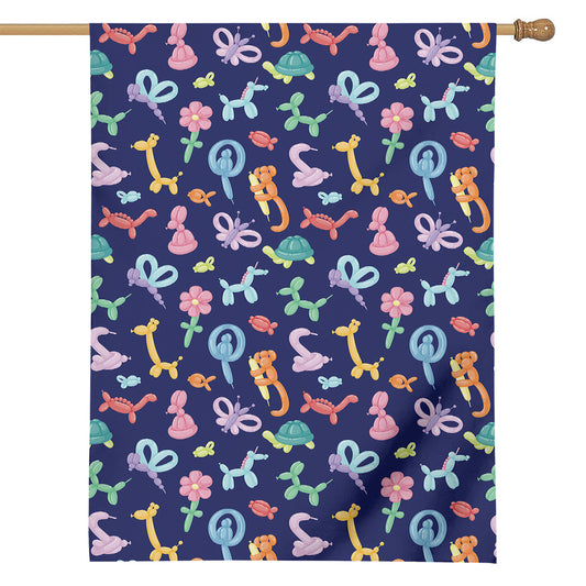 Animal Balloon Pattern Print House Flag