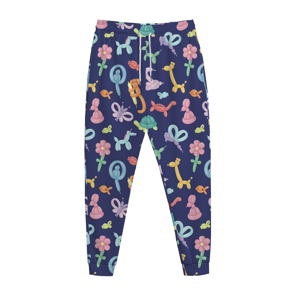 Animal Balloon Pattern Print Jogger Pants