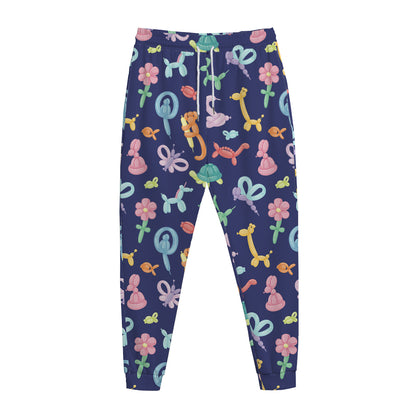 Animal Balloon Pattern Print Jogger Pants