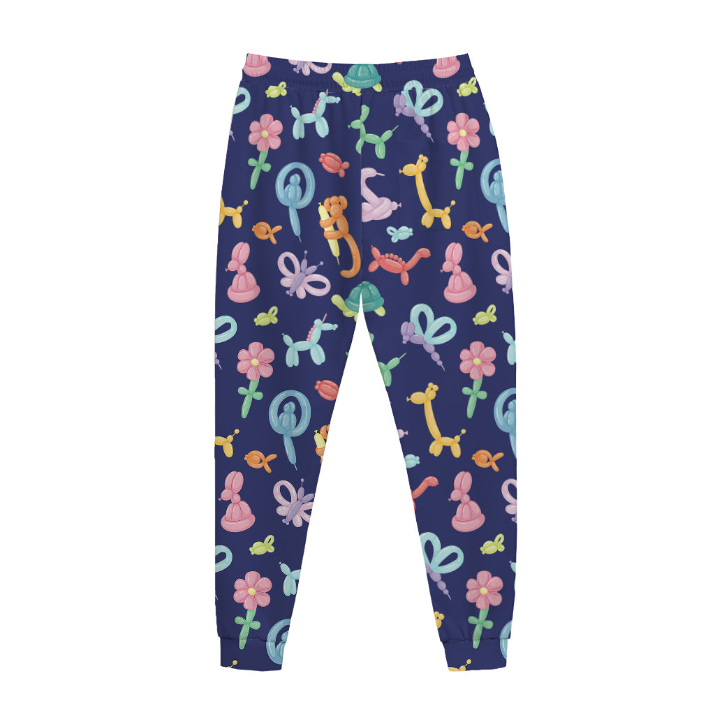Animal Balloon Pattern Print Jogger Pants