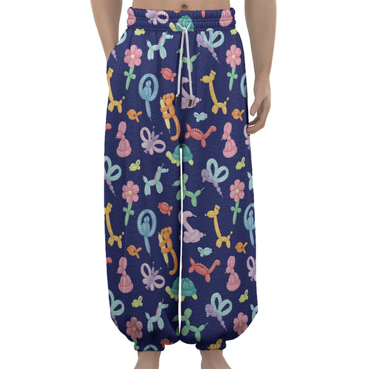 Animal Balloon Pattern Print Lantern Pants