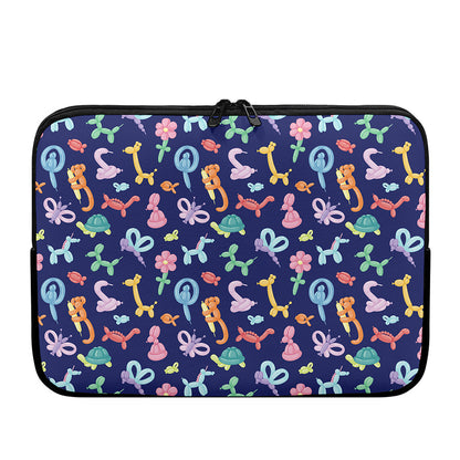 Animal Balloon Pattern Print Laptop Sleeve